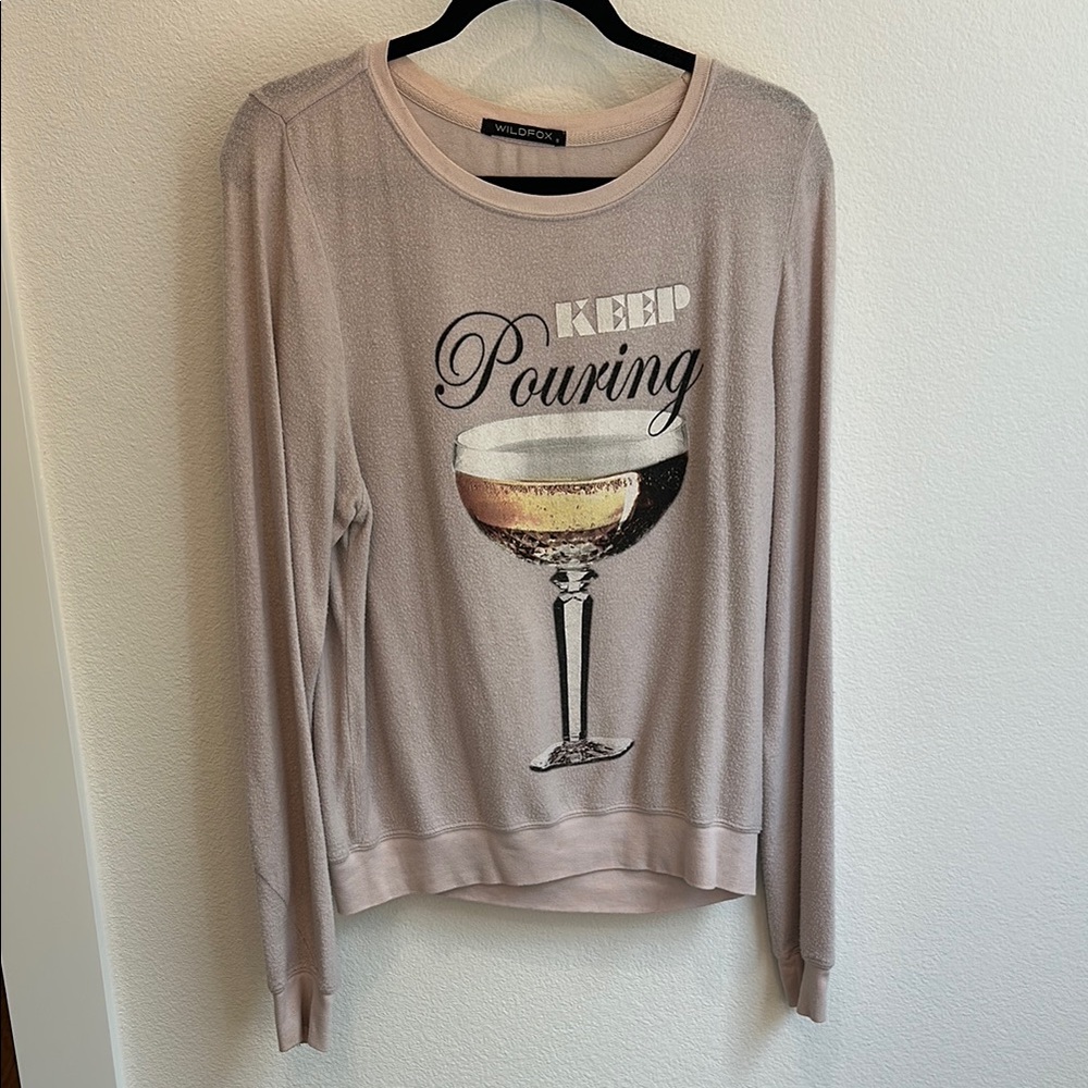 Wildfox Cream Cozy Knit Top